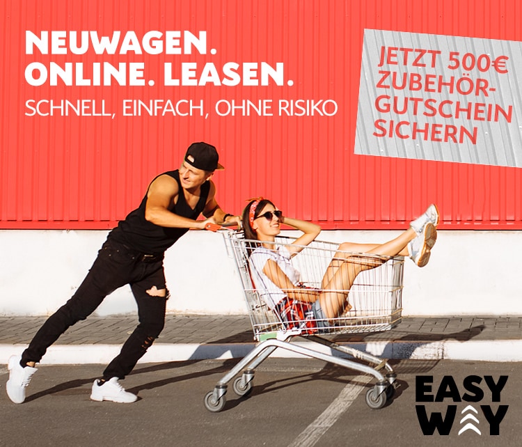 Junge Menschen mit Einkaufswagen beim shoppen