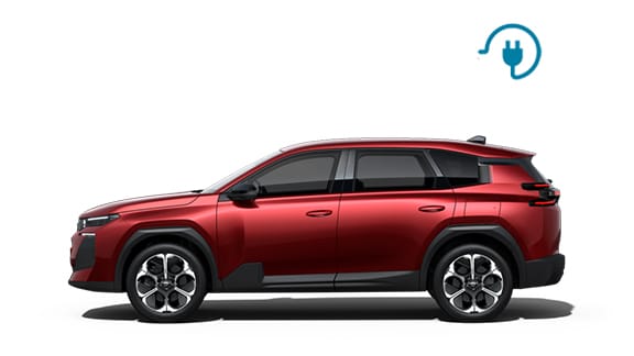 Seitenansicht eines weißen Citroën C5 Aircross