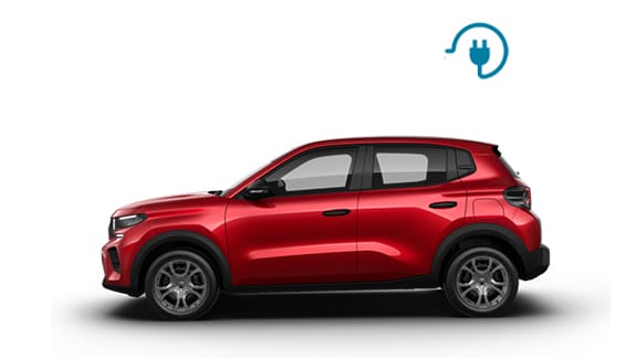 Seitenansicht eines weißen Citroën C3