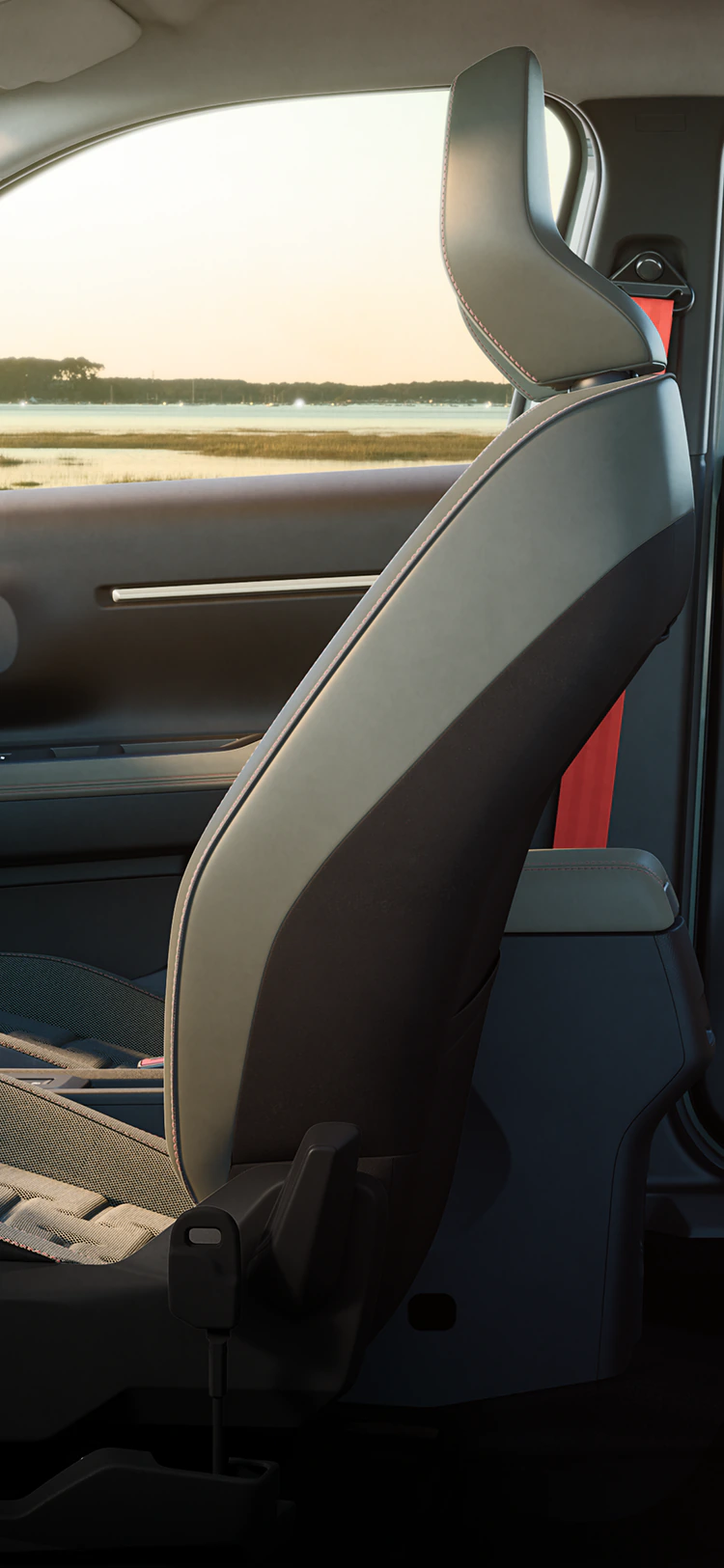 Seitliche Innenansicht des Citroën C3 Outdoor mit Advanced Comfort Sitzen und geräumiger Kabine für Familien