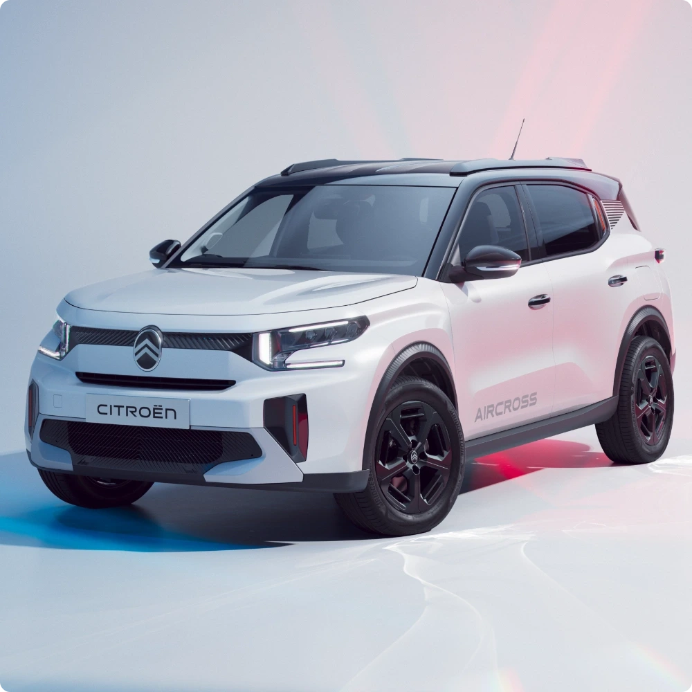 Rear three‑quarter view of Citroën ë‑C3 Aircross electric SUV highlighting easy electric driving for practical, efficient and affordable mobility.